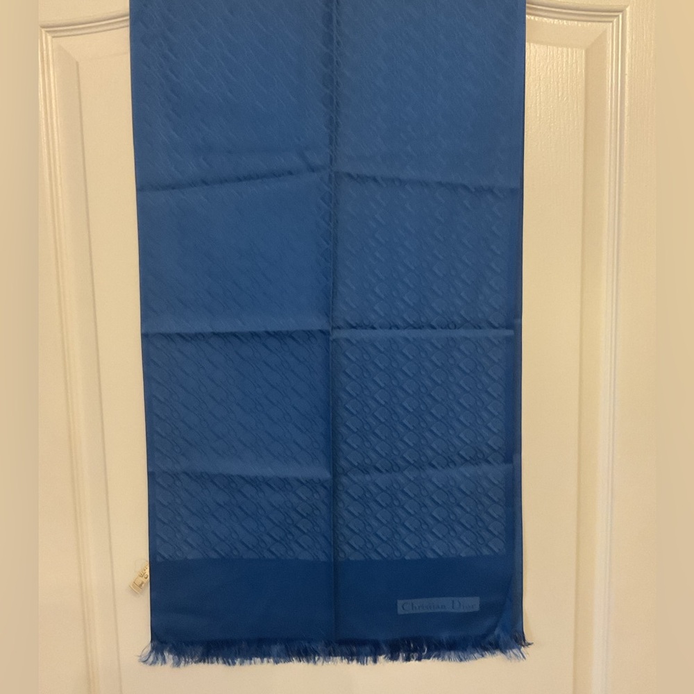 Christian Dior Vintage Scarf Blue